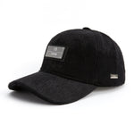 Load image into Gallery viewer, Fevani Black Mohair Baseball Cap With Metal Badge FEVANI
