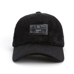 Load image into Gallery viewer, Fevani Black Mohair Baseball Cap With Metal Badge FEVANI