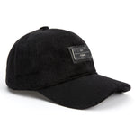 Load image into Gallery viewer, Fevani Black Mohair Baseball Cap With Metal Badge FEVANI
