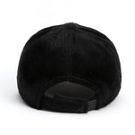 Load image into Gallery viewer, Fevani Black Mohair Baseball Cap With Metal Badge FEVANI