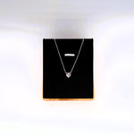 Laden Sie das Bild in den Galerie-Viewer, Heart Shaped Necklace Pendant: Luminous Diamonds in 925 Sterling Silver FEVANI