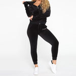 Load image into Gallery viewer, Fevani Black Velour Set FEVANI