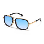Load image into Gallery viewer, Men's Fevani Light Blue Gilded Square Oversized Sunglasses FEVANI