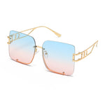 Load image into Gallery viewer, Women's Fevani Blue Pink Square Oversized Sunglasses FEVANI
