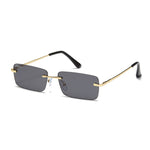 Afbeelding in Gallery-weergave laden, Men's Fevani Light Grey Classic Platinum Rectangular Metal Sunglasses FEVANI