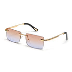 Last inn bildet i gallerivisningen, Men's Fevani Peach Gradient Classic Platinum Rectangular Metal Sunglasses FEVANI