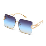 Load image into Gallery viewer, Women's Fevani Dark Blue Square Oversized Sunglasses FEVANI