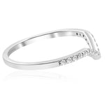 Load image into Gallery viewer, V Shape Stackable Bernadina Wedding Ring FEVANI