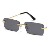 Afbeelding in Gallery-weergave laden, Men's Fevani Light Grey Classic Platinum Rectangular Metal Sunglasses FEVANI