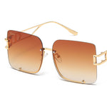 Laden Sie das Bild in den Galerie-Viewer, Women's Fevani Brown Square Oversized Sunglasses FEVANI
