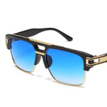 Load image into Gallery viewer, Men's Fevani Blue Square Oversized Sunglasses FEVANI