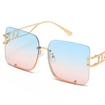 Load image into Gallery viewer, Women's Fevani Blue Pink Square Oversized Sunglasses FEVANI