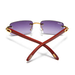 Load image into Gallery viewer, Men's Fevani Violet Rectangle Exclusive Wood Frame Sunglasses FEVANI