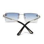 Load image into Gallery viewer, Men's Fevani Light Blue Classic Platinum Rectangular Metal Sunglasses FEVANI