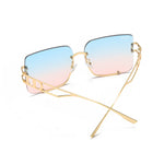 Load image into Gallery viewer, Women's Fevani Blue Pink Square Oversized Sunglasses FEVANI