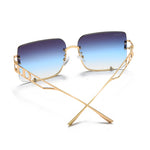 Load image into Gallery viewer, Women's Fevani Dark Blue Square Oversized Sunglasses FEVANI