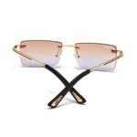 Last inn bildet i gallerivisningen, Men's Fevani Peach Gradient Classic Platinum Rectangular Metal Sunglasses FEVANI