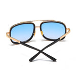 Load image into Gallery viewer, Men's Fevani Light Blue Gilded Square Oversized Sunglasses FEVANI
