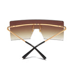 Load image into Gallery viewer, Women's Fevani Bouclier Brown Square Oversized Sunglasses FEVANI