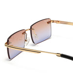 Last inn bildet i gallerivisningen, Men's Fevani Peach Gradient Classic Platinum Rectangular Metal Sunglasses FEVANI