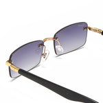 Load image into Gallery viewer, Men's Fevani Dark Violet Rectangle Exclusive Wood Frame Sunglasses FEVANI