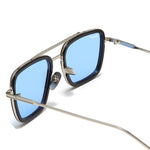 Load image into Gallery viewer, Men's Fevani Light Blue Platinum Square Oversized Sunglasses FEVANI