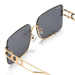 Charger l'image dans la galerie, Women's Fevani Black Square Oversized Sunglasses FEVANI