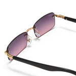 Load image into Gallery viewer, Men's Fevani Purple Rectangle Exclusive Wood Frame Sunglasses FEVANI