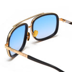 Load image into Gallery viewer, Men's Fevani Light Blue Gilded Square Oversized Sunglasses FEVANI