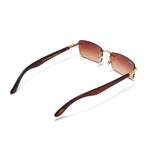 Load image into Gallery viewer, Men's Fevani Brown Rectangle Exclusive Wood Frame Sunglasses FEVANI