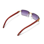 Load image into Gallery viewer, Men's Fevani Violet Rectangle Exclusive Wood Frame Sunglasses FEVANI