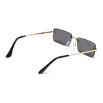 Afbeelding in Gallery-weergave laden, Men's Fevani Light Grey Classic Platinum Rectangular Metal Sunglasses FEVANI