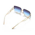 Load image into Gallery viewer, Women's Fevani Dark Blue Square Oversized Sunglasses FEVANI