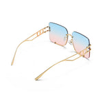 Load image into Gallery viewer, Women's Fevani Blue Pink Square Oversized Sunglasses FEVANI