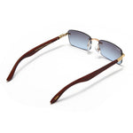 Load image into Gallery viewer, Men's Fevani Light Grey Rectangle Exclusive Wood Frame Sunglasses FEVANI