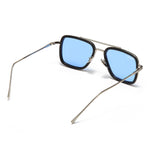 Load image into Gallery viewer, Men's Fevani Light Blue Platinum Square Oversized Sunglasses FEVANI