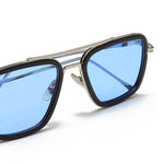Load image into Gallery viewer, Men's Fevani Light Blue Platinum Square Oversized Sunglasses FEVANI