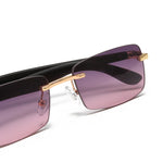 Load image into Gallery viewer, Men's Fevani Purple Rectangle Exclusive Wood Frame Sunglasses FEVANI