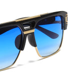 Load image into Gallery viewer, Men's Fevani Blue Square Oversized Sunglasses FEVANI
