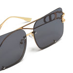 Charger l'image dans la galerie, Women's Fevani Black Square Oversized Sunglasses FEVANI