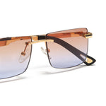 Last inn bildet i gallerivisningen, Men's Fevani Peach Gradient Classic Platinum Rectangular Metal Sunglasses FEVANI