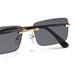 Afbeelding in Gallery-weergave laden, Men's Fevani Light Grey Classic Platinum Rectangular Metal Sunglasses FEVANI