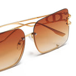 Laden Sie das Bild in den Galerie-Viewer, Women's Fevani Brown Square Oversized Sunglasses FEVANI
