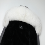 Load image into Gallery viewer, Men's Imperial Down Parka Jacket in Graphite Grey (White Fox Hood Trim) FEVANI