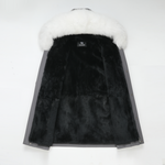 Load image into Gallery viewer, Men's Imperial Down Parka Jacket in Graphite Grey (White Fox Hood Trim) FEVANI