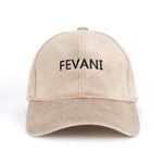 Load image into Gallery viewer, Fevani Baseball Cap in Velour Beige/ Black FEVANI
