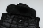 Load image into Gallery viewer, Men's Grandeur Down Parka Jacket in Black (Black Fox Hood Trim) FEVANI