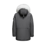 Last inn bildet i gallerivisningen, Men's Majestic Down Parka Jacket in Grey (White Fox Hood Trim) FEVANI