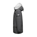 Last inn bildet i gallerivisningen, Men's Majestic Down Parka Jacket in Grey (White Fox Hood Trim) FEVANI