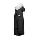 Last inn bildet i gallerivisningen, Men's Majestic Down Parka Jacket in Black (White Fox Hood Trim) FEVANI